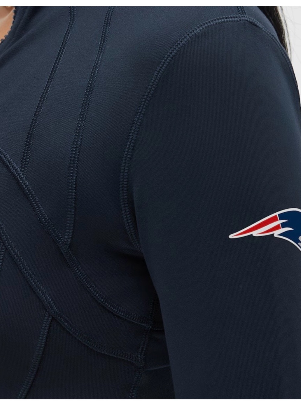 lululemon athletica New England Patriots Define Jacket in True Navy size 8 - Picture 1 of 9